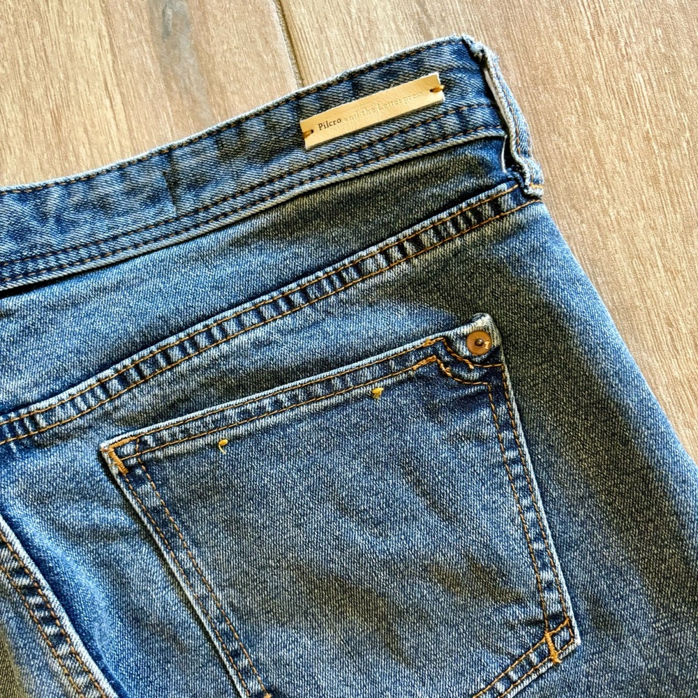 Pilcro and the Letterpress Blue Boyfriend Jeans with Floral Cuffs - Picture 7 of 7